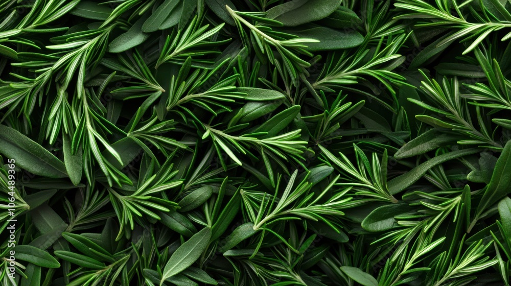 Explore the intricate texture of rich green rosemary sprigs Explore the intricate texture of rich green rosemary sprigs