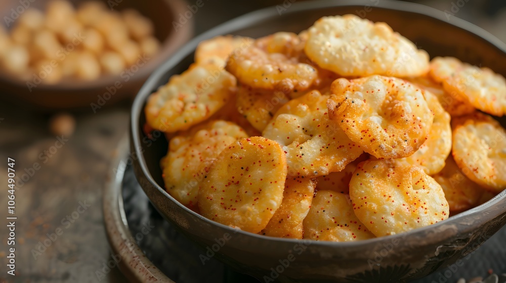 Ganthiya are deep fried Indian snacks made from chickpea flour. Ganthiya are deep fried Indian snacks made from chickpea flour.