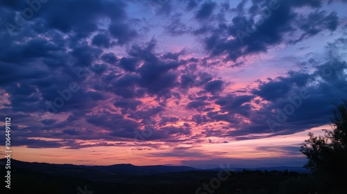 dawn in Tuscany with wonderful clouds