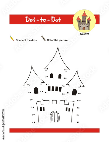 Dot to dot activity worksheet for preschool kids. Activity of learning alphabets from A to Z and pen control.,