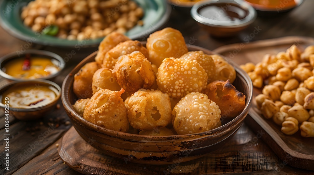 Ganthiya are deep fried Indian snacks made from chickpea flour. Ganthiya are deep fried Indian snacks made from chickpea flour.