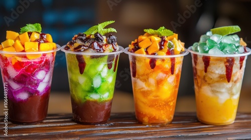 Savor colorful raspados a delightful tropical shaved ice experience photo