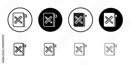 Brand guidelines icon flat line symbol set.