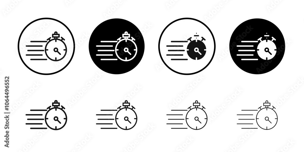 Express icon flat line symbol set. Express icon flat line symbol set.