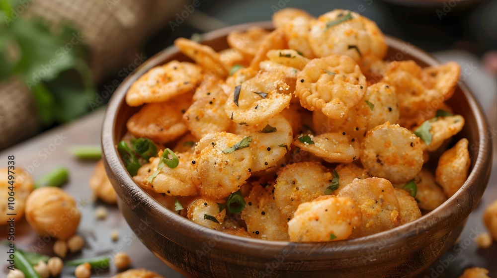 Ganthiya are deep fried Indian snacks made from chickpea flour. Ganthiya are deep fried Indian snacks made from chickpea flour.