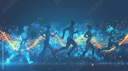 People utilizing personalized fitness programs based on genetic testing to achieve better health results.