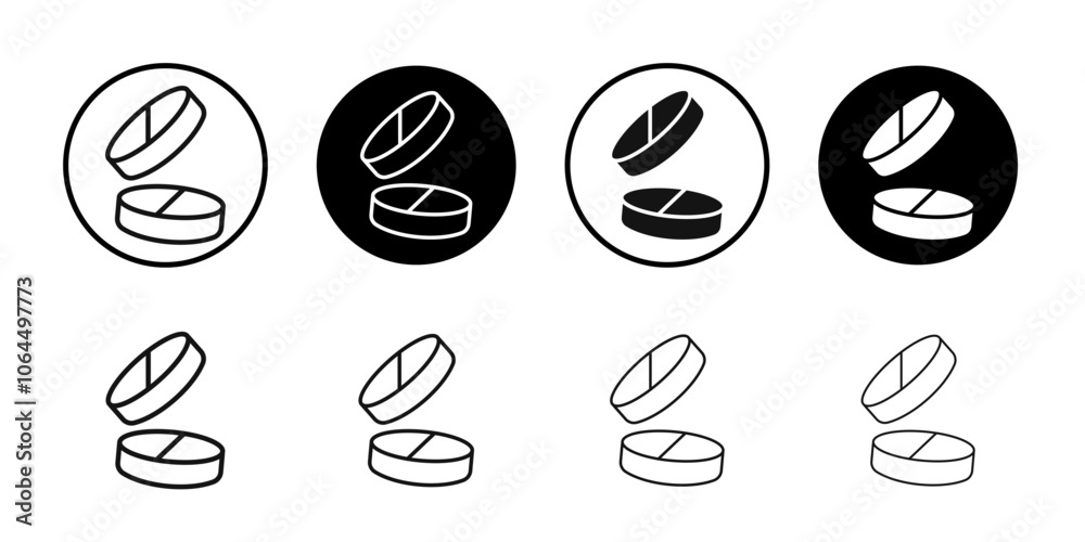 Medicine icon flat line symbol set.