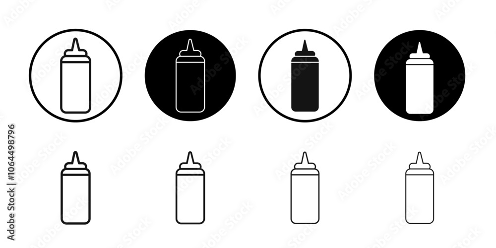 Sauce icon flat line symbol set. Sauce icon flat line symbol set.