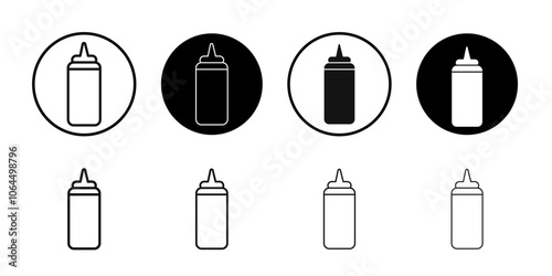 Sauce icon flat line symbol set.
