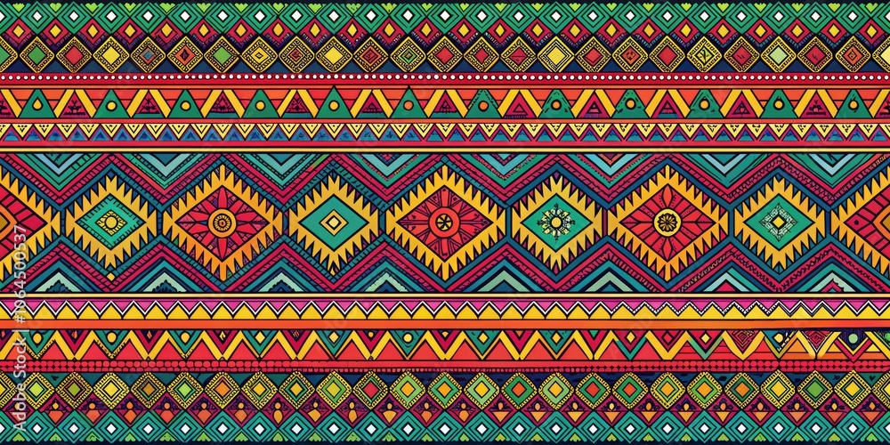 Ethnic Pattern Design - Hand Drawn Tribal Stripes for Backgrounds and Textiles Ethnic Pattern Design - Hand Drawn Tribal Stripes for Backgrounds and Textiles