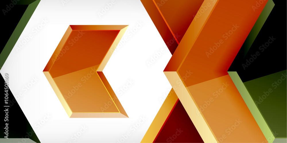 Vector 3d arrow techno design template Vector 3d arrow techno design template