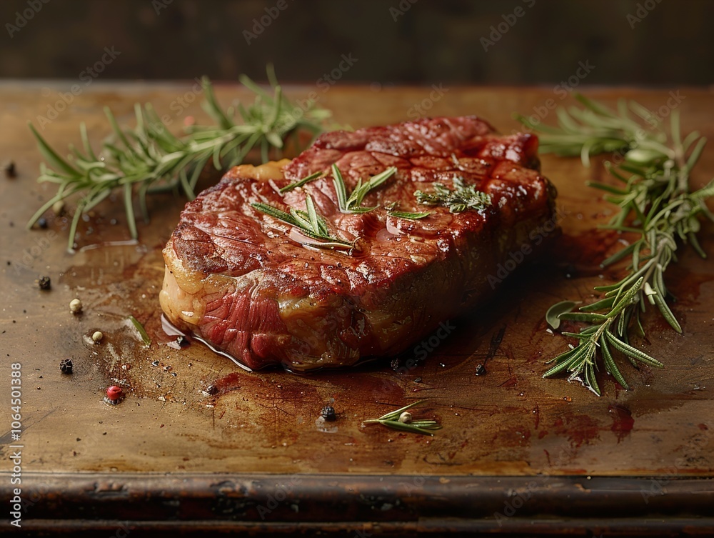 Juicy Grilled Steak with Rosemary and Pepper Juicy Grilled Steak with Rosemary and Pepper