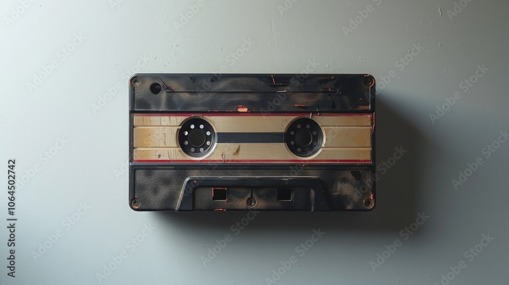Obraz premium Cassette tape, isolated object on white