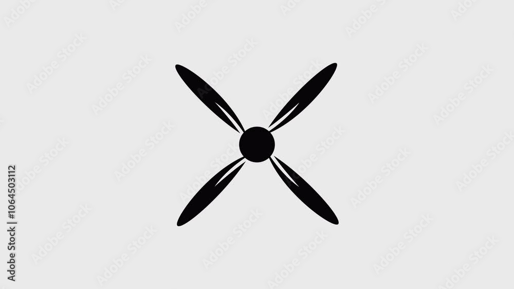 Ceiling fan icon animation, white background, Propeller Symbol, Ceiling fan icon animation, white background, Propeller Symbol,