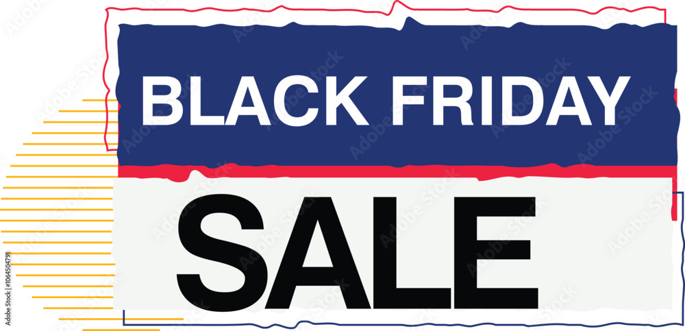 Fototapeta premium Black Friday Sale tag special offer banner super deal sign element yellow, black, abstract set creative