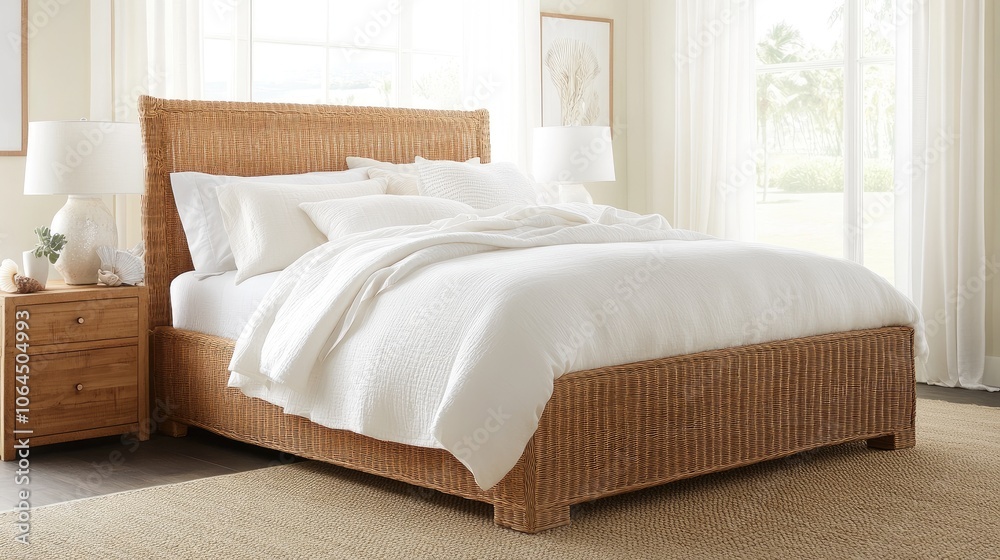 Bright and Breezy Bedroom with Light Curtains Bright and Breezy Bedroom with Light Curtains