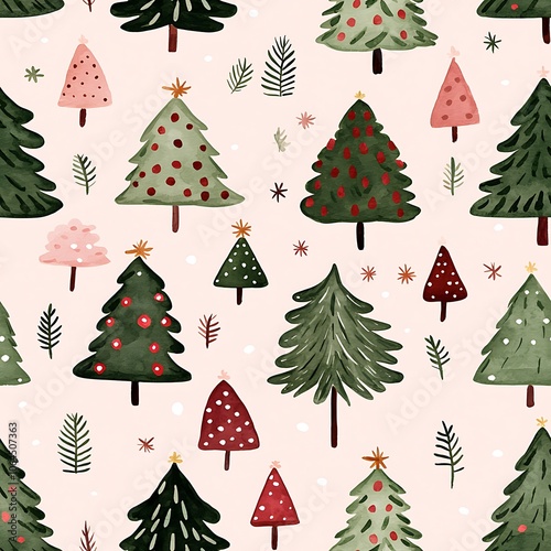 Celebrate the festive season with charming christmas tree patterns for holiday cheer