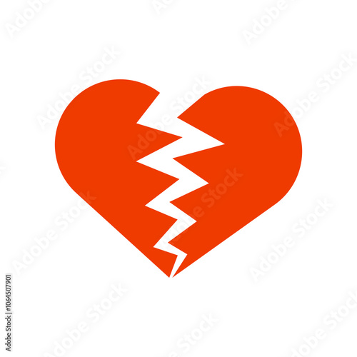 Broken Heart Vector, Heart Shape, Red Heart, Heart Icons