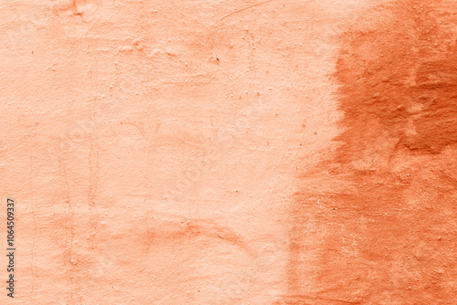 Grunge lush lava concrete background. Textured plaster wall. Creative backdrop for your design. Color of the year 2025 concept. Top view, layout for design. Surface with peeling shabby pattern.