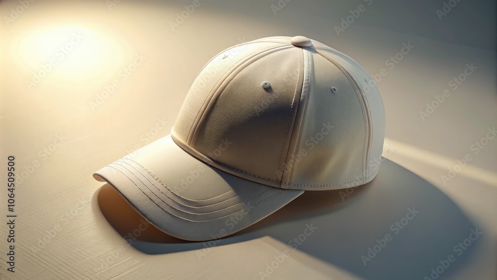 Floating White Cap Mockup in 3D Presentation for Fashion Photography Floating White Cap Mockup in 3D Presentation for Fashion Photography