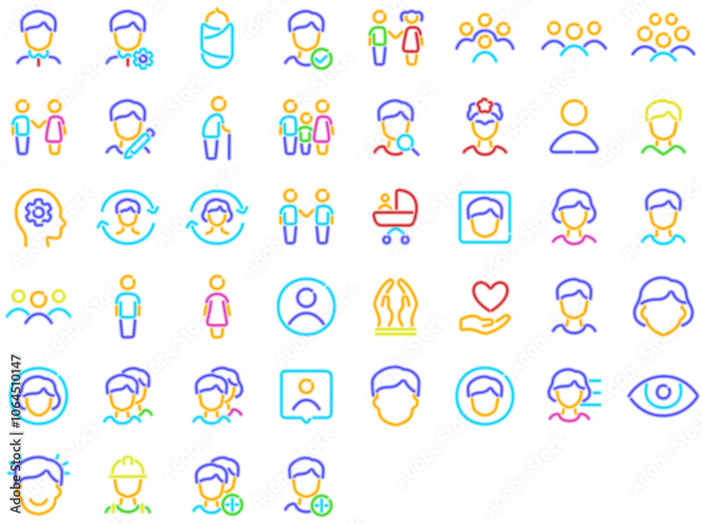 Set of Users & People icons Set of Users & People icons