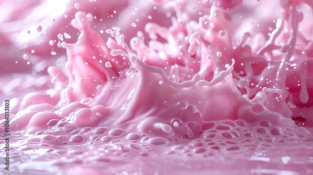 Pink Milk Splash: A Macro Photography Delight Pink Milk Splash: A Macro Photography Delight