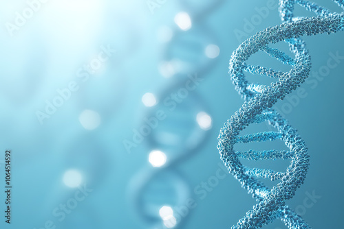 3D rendering of DNA double helix molecular structure