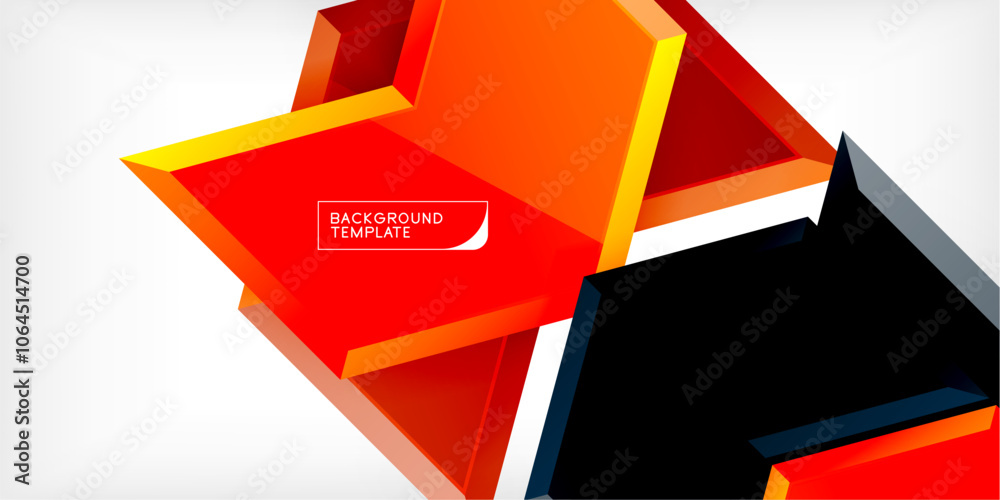 Vector 3d arrow techno design template Vector 3d arrow techno design template