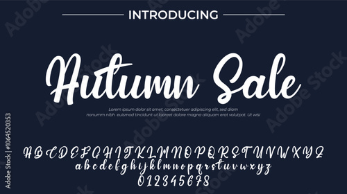 Autumn Sale Font Stylish brush painted an uppercase vector letters, alphabet, typeface