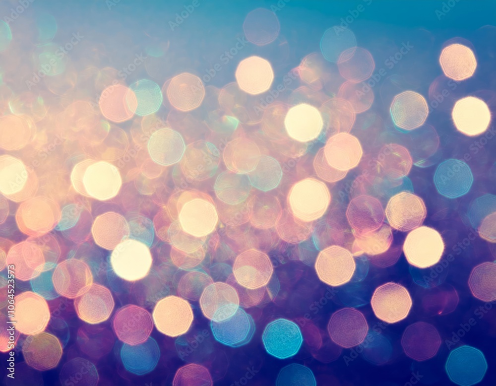 Fototapeta premium Abstract background of defocused bokeh lights in soft pastel colors