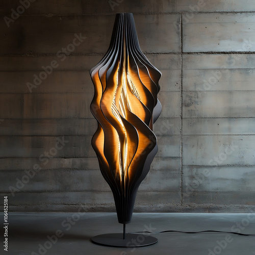 design, licht, vektor, Stehlampe, modern, schwarz, gelb, orange, Hintergrund, Wand, Stahl Look, design, light, vector, floor lamp, modern, black, yellow, orange, background, wall, steel look