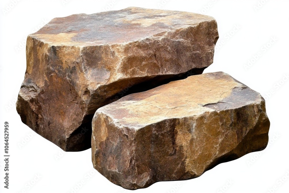 The artwork features a realistic representation of stone structures. The artwork features a realistic representation of stone structures.