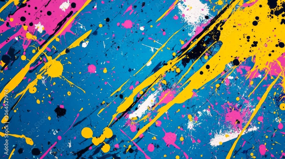 Energetic background with vibrant paint splashes Energetic background with vibrant paint splashes