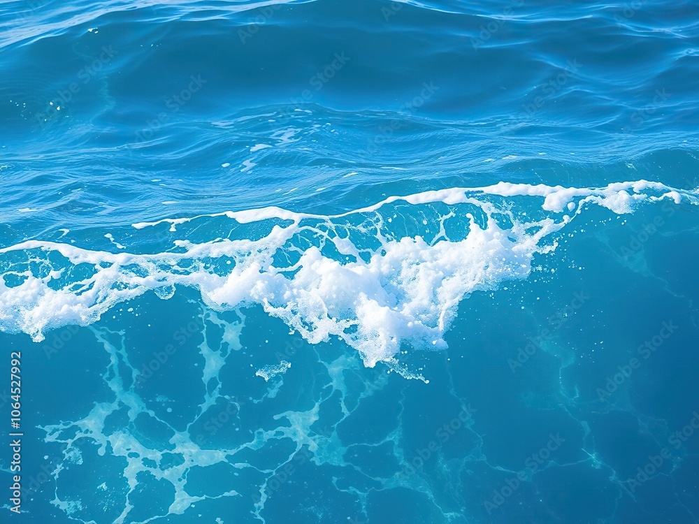Beautiful water waves with splashed water wave in clean blue water, splashed, liquid Beautiful water waves with splashed water wave in clean blue water, splashed, liquid
