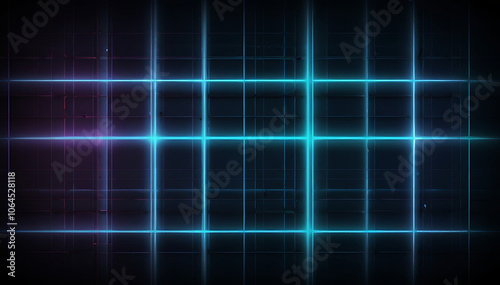 Futuristic Neon Grid Background with Dark Gradient and Electric Blue Lines for a High-Tech Look