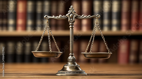 The balance placed on the table and the concept of legal justice