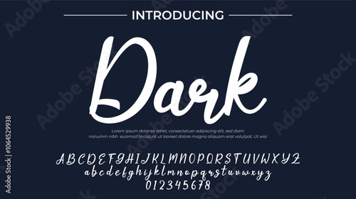 Dark Font Stylish brush painted an uppercase vector letters, alphabet, typeface