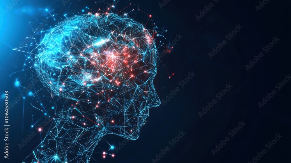A digital representation of a human brain connected with vibrant nodes and lines, symbolizing artificial intelligence and neural networks. A digital representation of a human brain connected with vibrant nodes and lines, symbolizing artificial intelligence and neural networks.