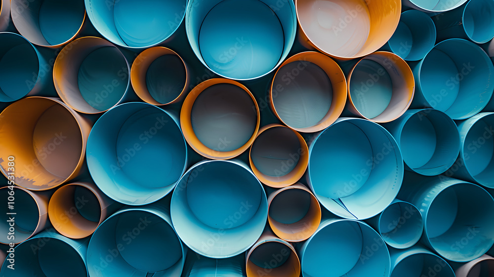 Texture of a wall of plastic pipes Texture of a wall of plastic pipes