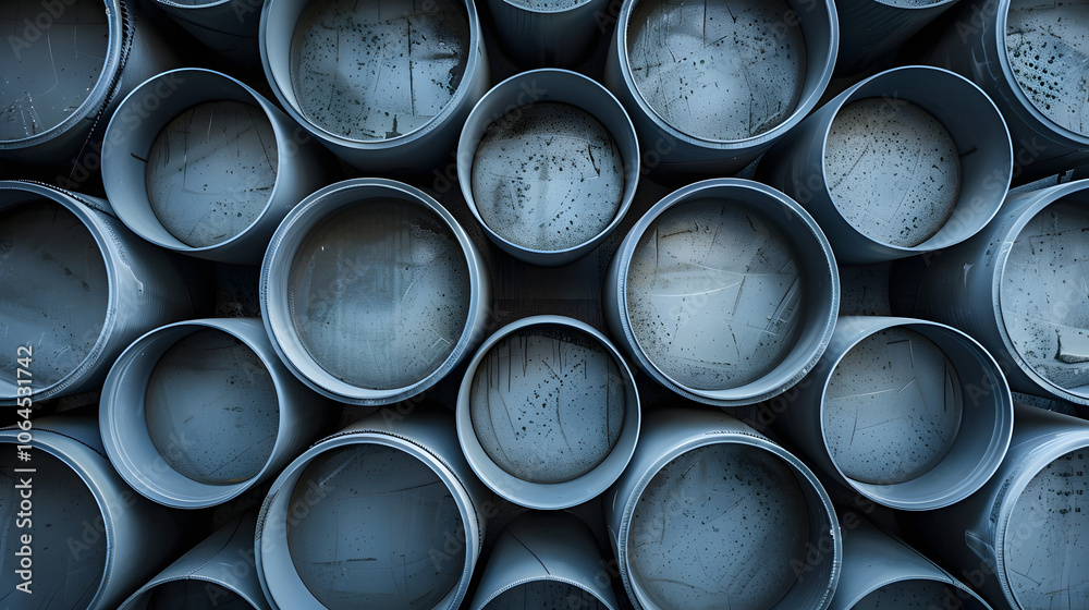 Texture of a wall of plastic pipes Texture of a wall of plastic pipes