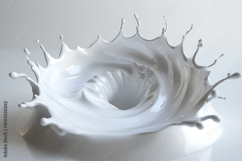 Splash of milk or cream With clipping path. Full depth of field. Focus stacking Splash of milk or cream With clipping path. Full depth of field. Focus stacking