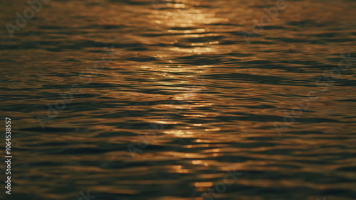 Amazing Natural Relaxation Texture. Peaceful Calm Small Waves Rippling On Water Lake In Summer.