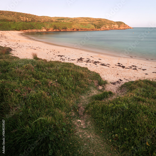 path to sandy beach on broughton island near hawks nest nsw coast photo