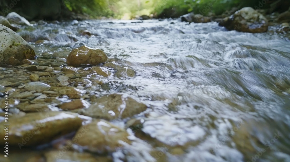 Serene Long Exposure River Flow with Rich Earthy Tones and Soft Reflections in Ultra-Detailed Shot Serene Long Exposure River Flow with Rich Earthy Tones and Soft Reflections in Ultra-Detailed Shot