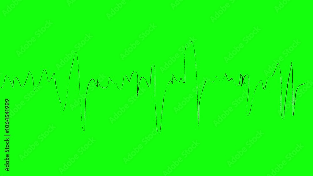 heart line on green screen video. chroma key heart line on green screen video. chroma key
