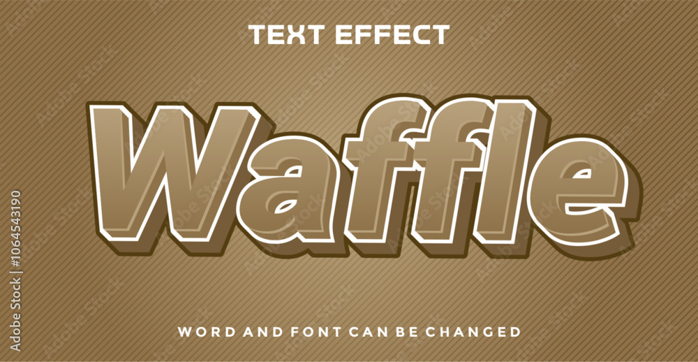 Waffle font Text effect editable Waffle font Text effect editable
