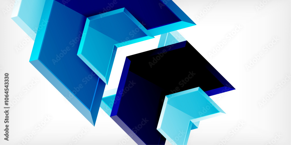 Vector 3d arrow techno design template Vector 3d arrow techno design template