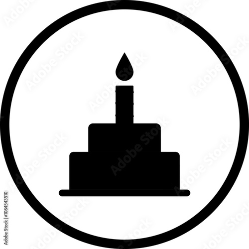 Happy birthday single vector icon