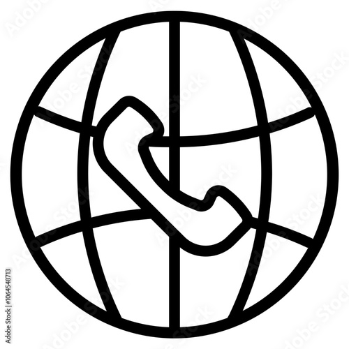 Global communication Line Icon