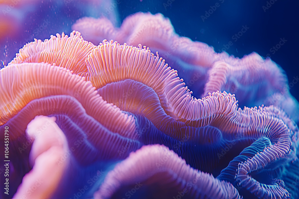 Obraz premium Close-up of the texture of coral, showing its intricate patterns